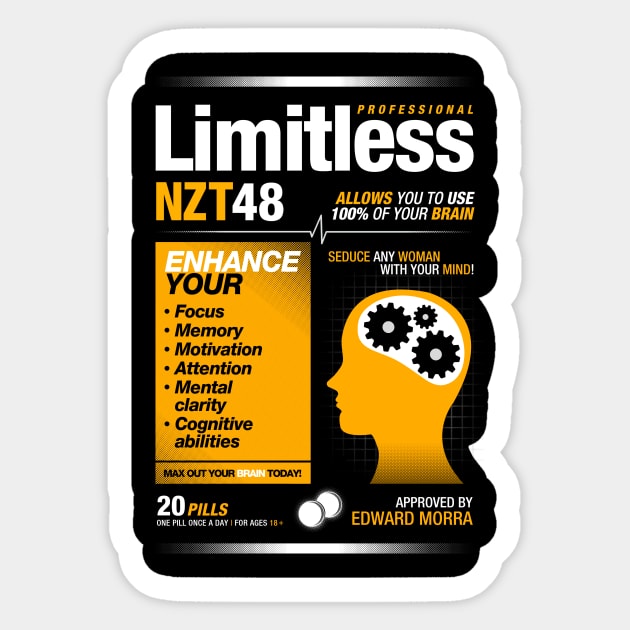 Limitless Pills Sticker by SOULTHROW